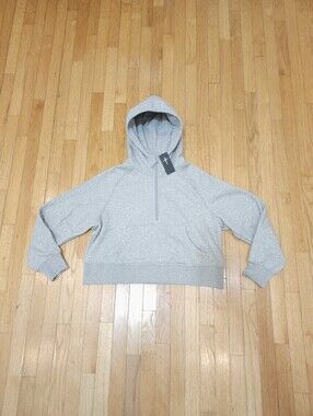 Three Nails Womens Hoodie Size XL Grey 1/2 Zip NEW